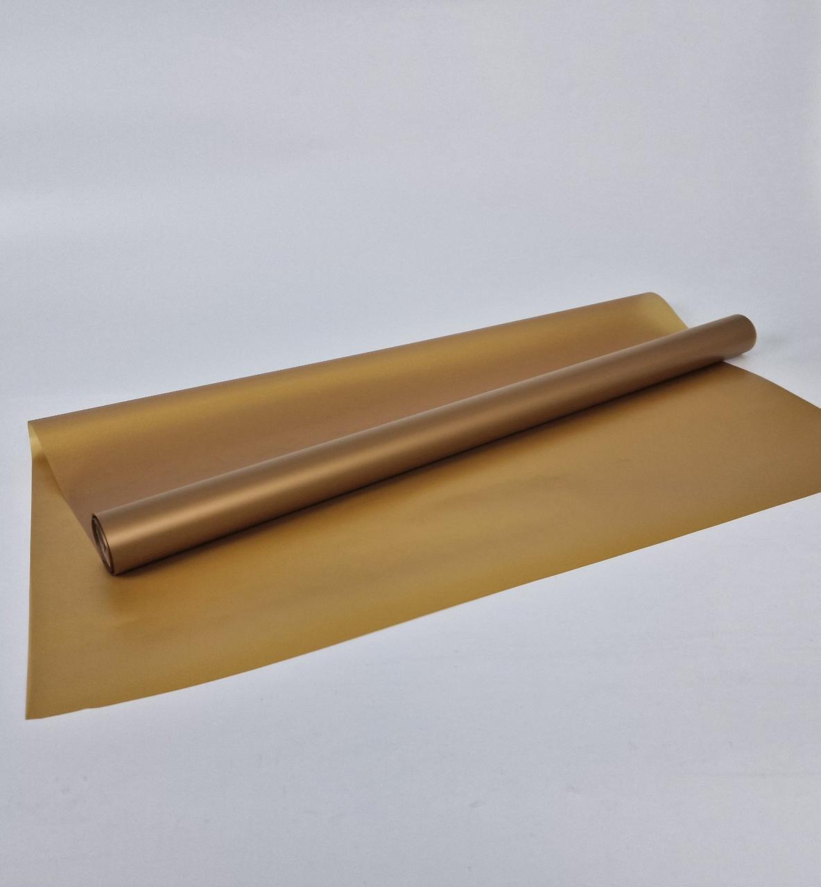 Рулон 10 м тонований матовий колір (7) плівка для квітів (h660) No 2 ЗОЛТО (1 шт.), фото 1