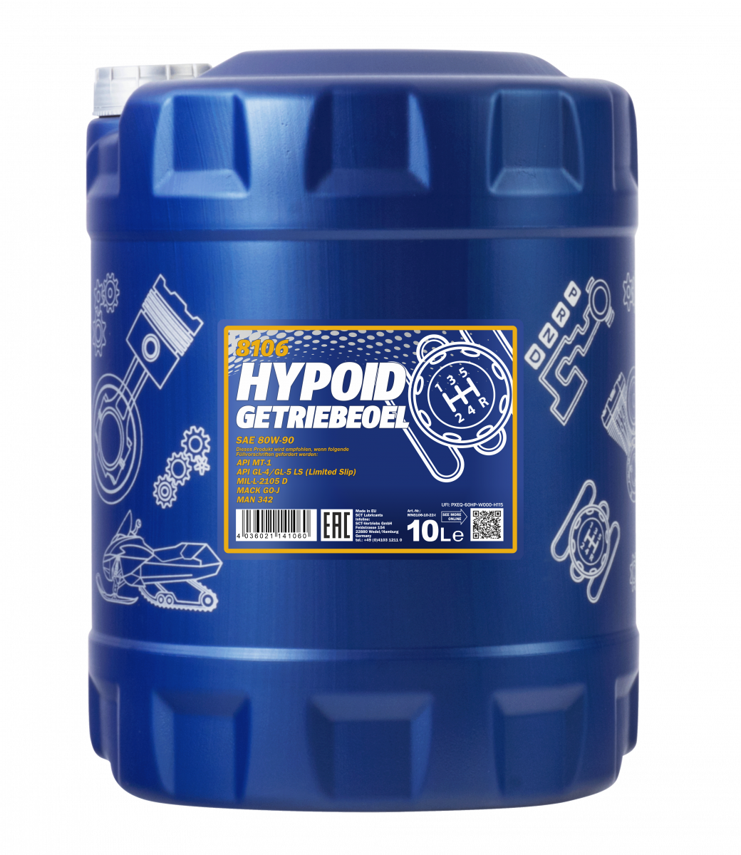 Трансмісійне масло Mannol Hypoid Getriebeoil 80w90 10л GL-4/GL-5