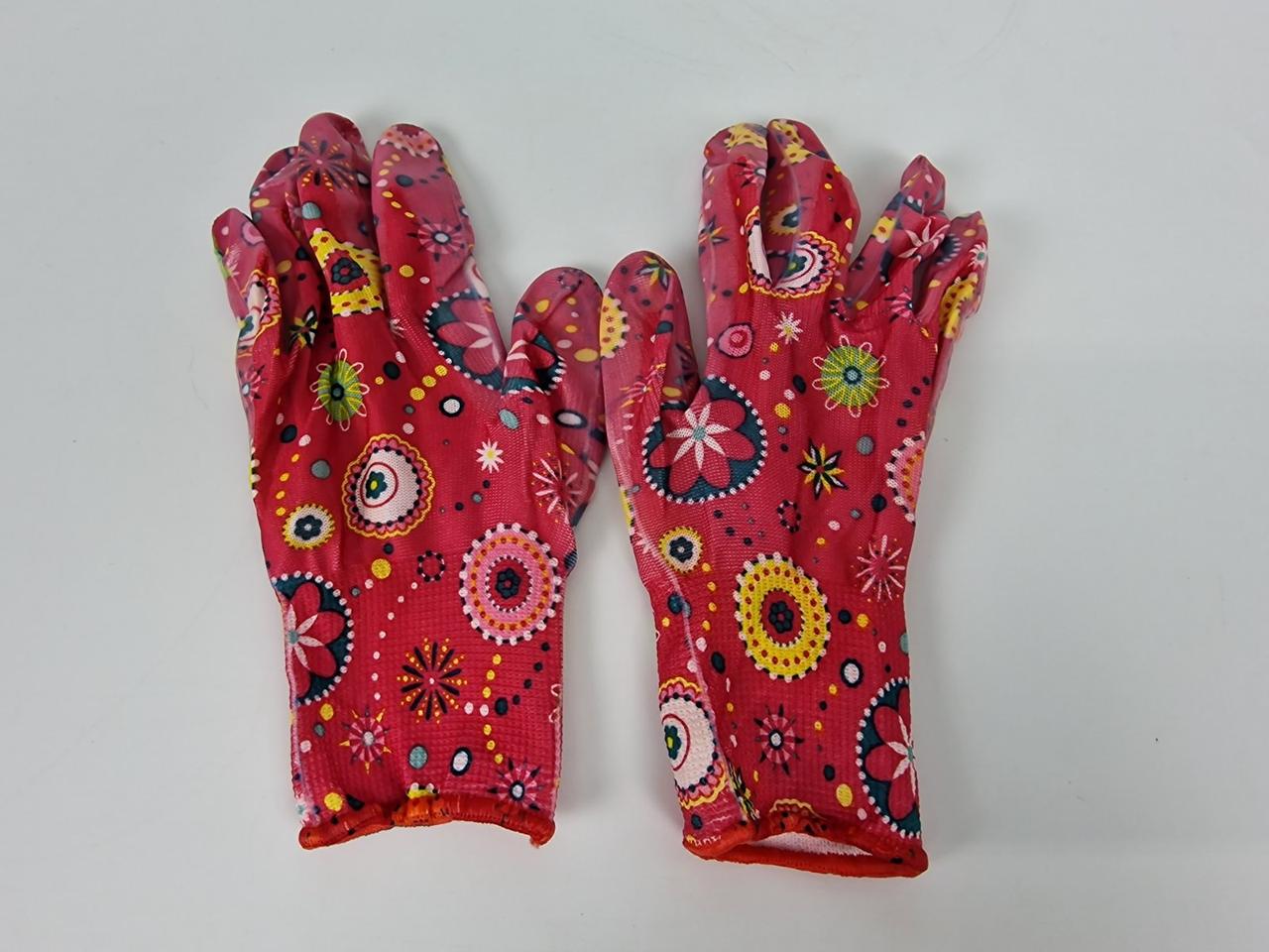 Господарські рукавички із силіконовим покриттям "ЦВЕТОК" (12 пар), фото 1