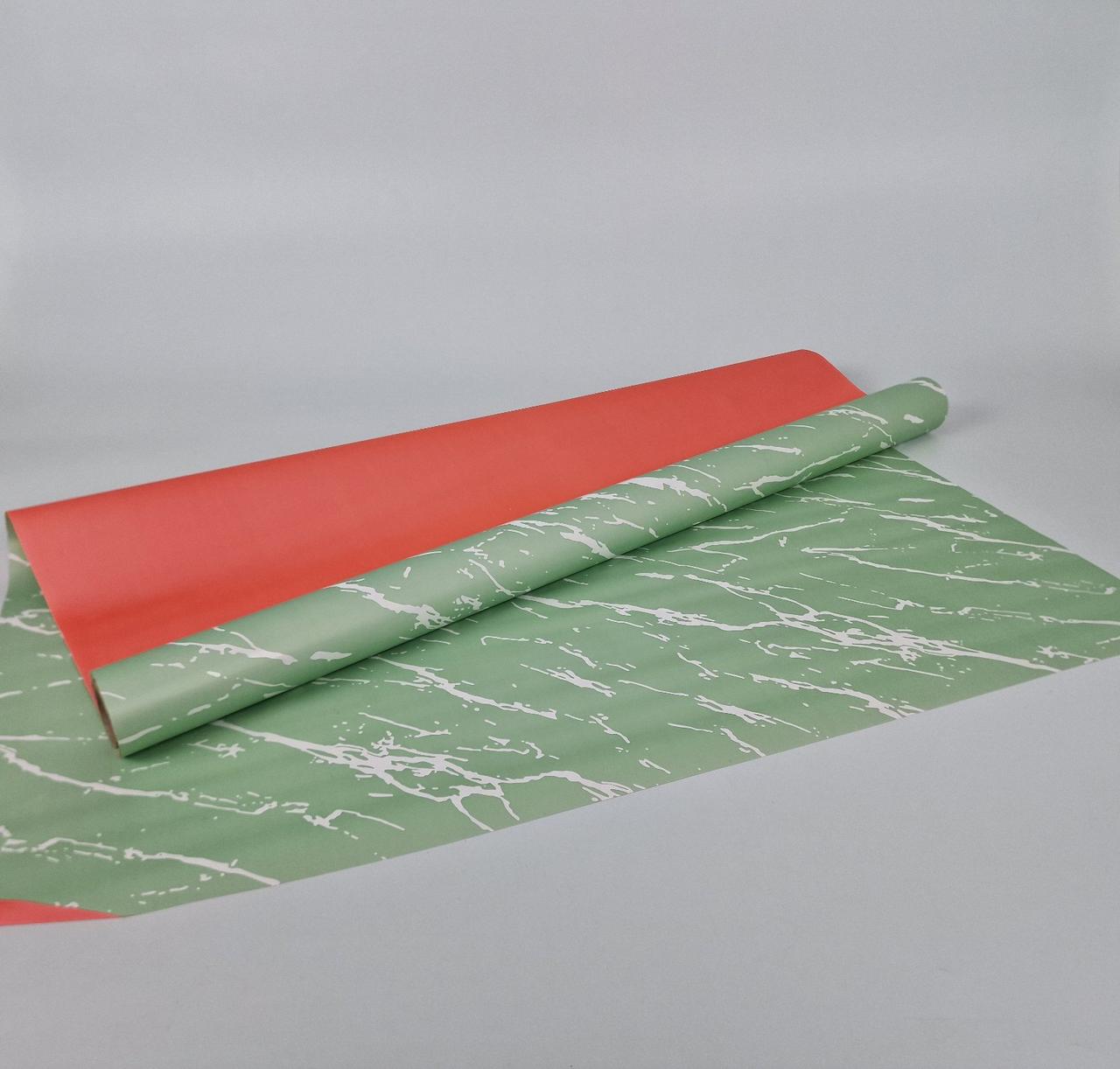 Рулон 10 м тонований "Мармур" (39) плівка для квітів (h660) No1 ФІСТАШКИЙ (1 шт.), фото 1