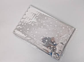 Пакет із малюнком для пакування подарунків (25*40) No91 фольгований "Сніжинка" (100 шт.)