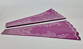 Конусне паковання під квіти h60/7низ/31верх метал малиновий (100 шт.) візерунок130 (7) (100 шт)