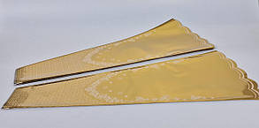 Конусне паковання під квіти h70/10низ/30верх метал золотий (100 шт) візерунок134 (1) (100 шт.)