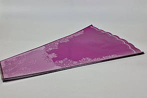 Конусне паковання під квіти h70/15низ/45верх метал малиновий (100 шт.) візерунок136 (1) (100 шт)