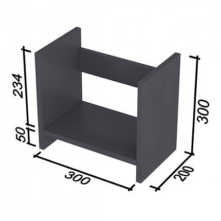 Надставка для столу NS-8 антрацит TM Loft design, фото 2