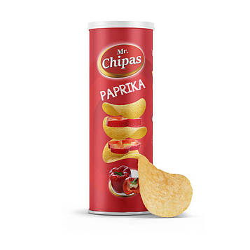Чіпси Mr. Chipas Paprika, паприка, 160 г, 24 уп/ящ
