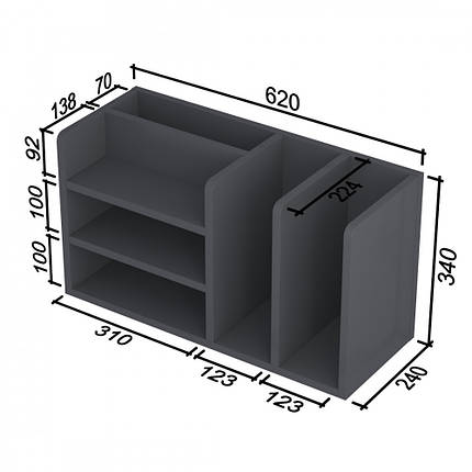 Надставка для столу NS-9 біла TM Loft design, фото 2