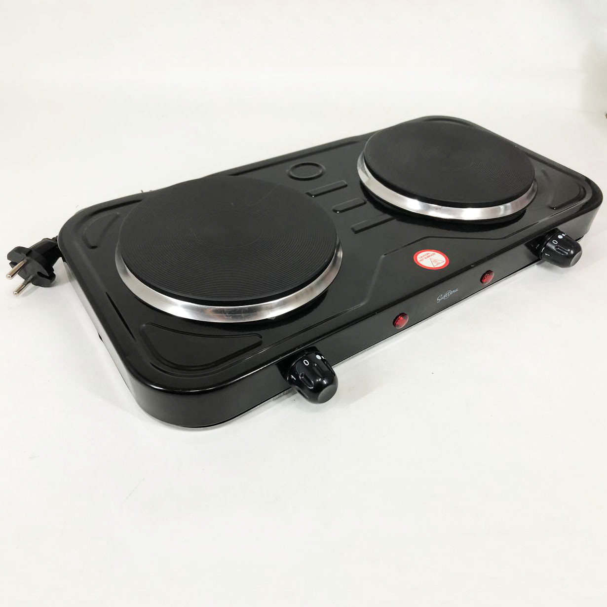 Дискова електрична плитка на 2 конфорки Настільна Suntera DP-1925 черная, Плита UO-643 кухонна переносна - фото 1 - id-p2243839411