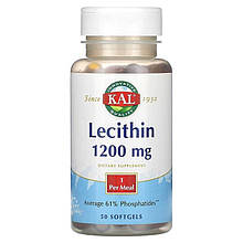 Лецитин KAL "Lecithin" 1200 мг (50 гелевих капсул)
