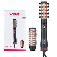 Фен-расческа для укладки волос с насадками 3 режима с керамическим покрытием 650W VGR V-559