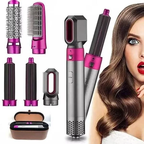 Фен-стайлер для волосся Hot Air Styler 5в1 + Кейс. Мультистайлер для завивки й укладання волосся, 1000 Вт