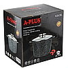 Каструля з мармуровим покриттям A-PLUS 1515 чорна 10.9л, фото 4