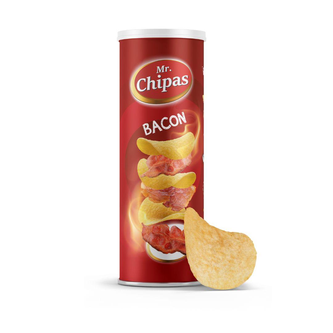 Чипси Mr. Chipas Bacon, бекон, 160 г, 24 пачки/ящи