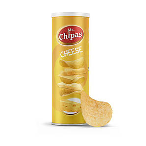 Чипси Mr. Chipas Cheese, сир, 160 г, 24 уп./яск