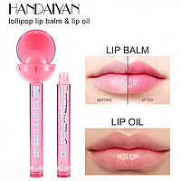 Блеск для губ Handaiyan Lollipop lip balm, увлажняющий прозрачный блеск в форме леденца, 6 цветов