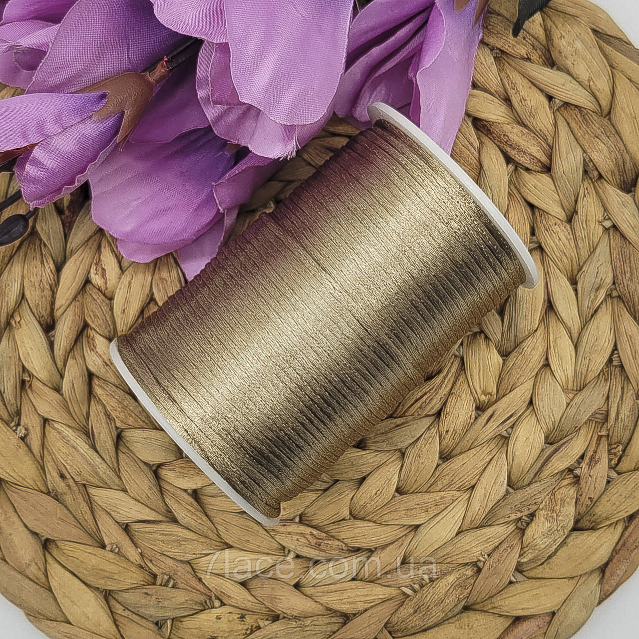 Шнур корсетний (сатиновий, шовковий) / колір БРОНЗОВИЙ / 2 мм / замовлення від 1 метра