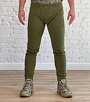 Подштанники мужские флисовые с высокой термоизоляцией Олива осенние тактические штаны на флисе Olive WWW