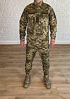 Форма тактическая рип-стоп с флисовой подкладкой китель + штаны Пиксель армеский костюм Pixel WWW
