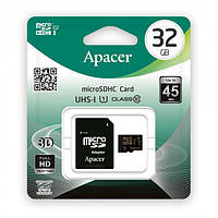 Карта пам'яті Micro SD Apacer 8GB class 10 + adapter