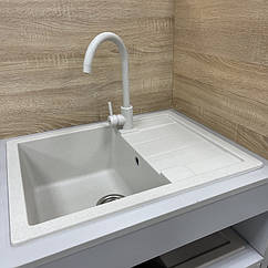 Гранітна мийка з крилом 645х495х200 Adamant Anila old stone