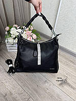 Женская черная серая сумка мешок экокожа формат А4