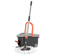 Набор для уборки GreenHome Twins LVA01 spin-dry mop ведро и швабра с автоотжимом