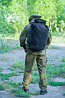 Тактичний транспортний рюкзак-баул, речовий мішок армійський вологозахисний Melgo на 45 л чорний з Oxford 600, фото 3