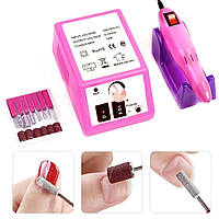 Фрезер для маникюра Beauty nail DM-14, 20000 об/мин + насадки / Аппарат для маникюра и педикюра с реверсом