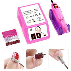 Фрезер для манікюру Beauty nail DM-14, 20000 об/хв + насадки / Апарат для манікюру та педикюру з реверсом