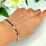 Ювелірний срібний браслет із золотими вставками, фото 6
