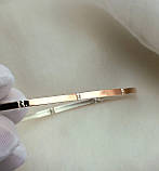 Ювелірний срібний браслет із золотими вставками, фото 4