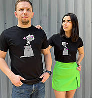 Парні футболки. Чоловіча та жіноча футболка з принтом Ти моя половинка