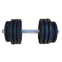 Гантель розбірна сталева з покриттям розбірна гантель для тренувань Newt Home Profi 16.5 кг, фото 3