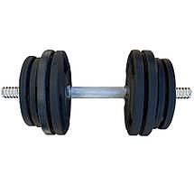 Гантель розбірна сталева з покриттям розбірна гантель для тренувань Newt Home Profi 16.5 кг, фото 4