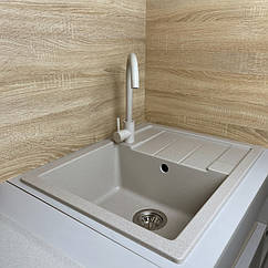 Гранітна мийка з крилом 645х495х200 Adamant Anila авена