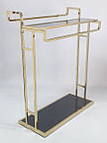 Подвійна стійка для одягу золота, фото 8