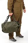 Тактична транспортна сумка-баул, мішок армійський Melgo на 65 л олива з Oxford 600 Flat, фото 3