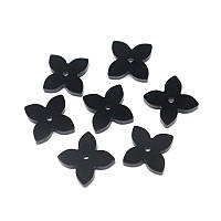 Ван Кліф Онікс чорний (чотирилисна квітка з отвором) 10×10×2