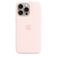 Оригинальный чехол для iPhone 15 Pro Max MT1M3ZM/A,Magsafe Case iPhone 15 Pro Max Light Pink с анимацией