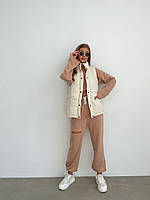Жіноча трендова стьобана жилетка на силіконі, фото 2