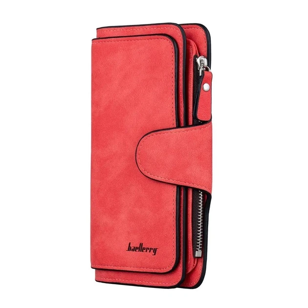 Жіночий замшевий клатч гаманець Baellerry Forever Кораловий