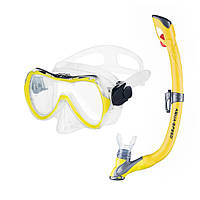 Набор маска и трубка ENZO + EVO 6071 Aqua Speed 00000015380 желтый, OSFM, Vse-detyam