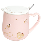 Заварник фарфоровий з кришкою і ложкою Only Love, 420мл 927-215