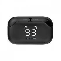 Бездротові Навушники Proove 808 Power TWS, Bluetooth 5.3, Type-C, IPX4, 4ч, Акумулятор 40/800 мАг, Чорні, фото 2