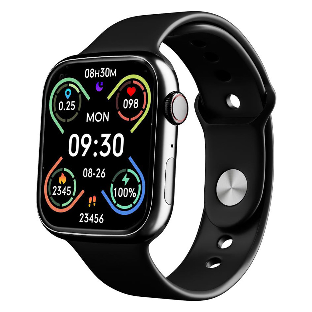 Смарт-Годинник XO M50, Wireless Charging, Smart Sports Call, 1.83 дюйми, 240x284, Bluetooth Call, Tracker, HeartRate, IP67, Чорні