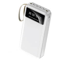 Зовнішній Акумулятор Torima TRM-1021, 20000mAh, USB/Type-C/micro-USB/Lightning, 5В/2А, Білий