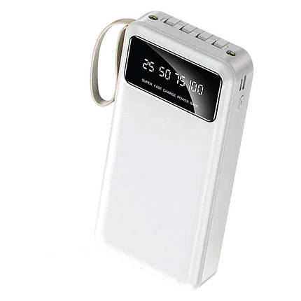 Зовнішній Акумулятор Torima TRM-1021, 20000mAh, USB/Type-C/micro-USB/Lightning, 5В/2А, Білий, фото 2