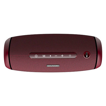 Бездротова колонка Bluetooth Sounarc R1, IPX6, BT5.3, AUX/TF, 40W, TWS, 16год Max, 4000mAh, Червона, фото 2