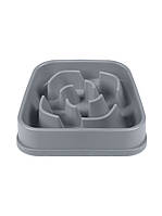 Миска для собак Dexas Slow Maze Feeder Dog Bowl для повільного годування квадратна 960мл сірий (PW304429)