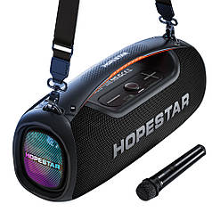 Бездротова колонка Bluetooth Hopestar A60, 100 Вт, TWS, AUX/TF/USB, 8ч, IP5X, Чорна